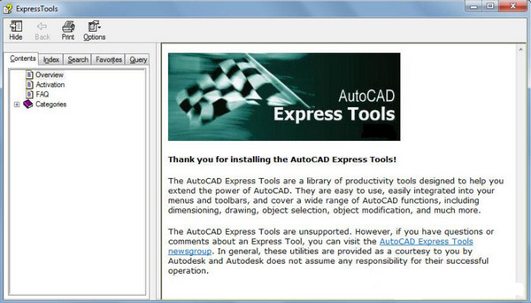 Autocad express tool